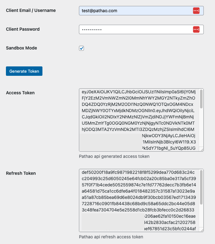 Pathao token generated